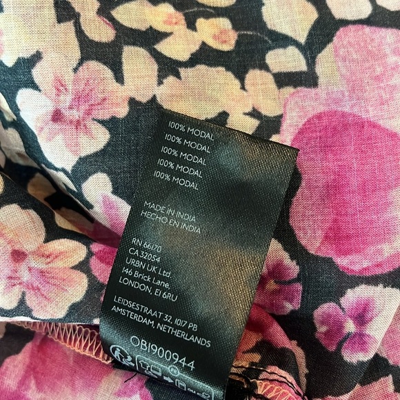 Anthropologie Pilcro Purple Floral Button-Down Blouse โ Size XXS (Oversized Fit) - Picture 7 of 7